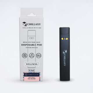 使い捨てPODウェルネス　オージークッシュ - CHILLAXY - チラクシー - CBD - カンナビジオール - ヘンプ